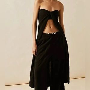 Free People Endless Summer Banita Top Size XS in Black. NWOT